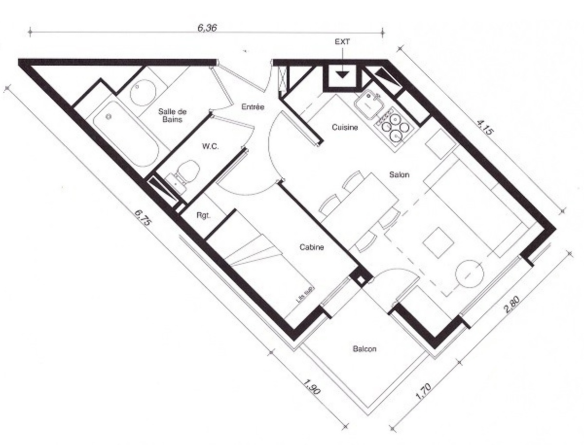 Studio - Résidence RESIDENCE GEMEAUX - ref GEME0610 - 3