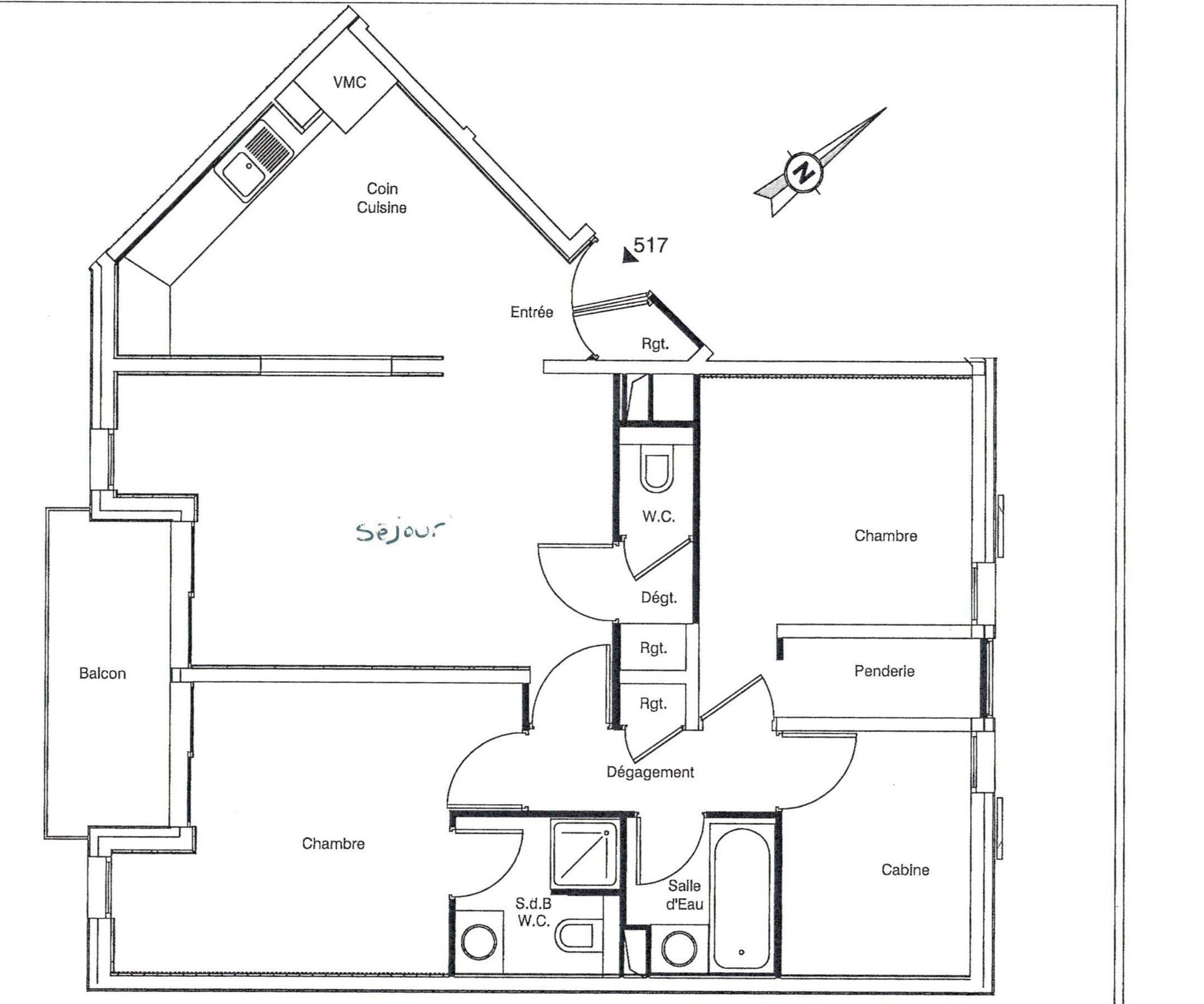 Quatre pièces - Résidence CENTAURE - ref CNT00517 - 14